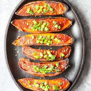 Miso Baked Sweet Potatoes