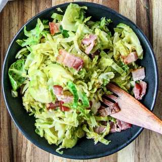 Shredded Brussels Sprouts with Bacon