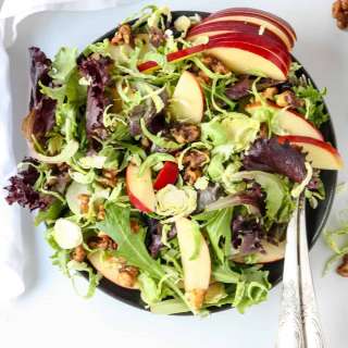 Shaved Brussels Sprouts Salad with Apples