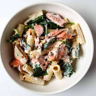 Salmon Spinach Pasta