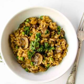 Mushroom Pea Risotto