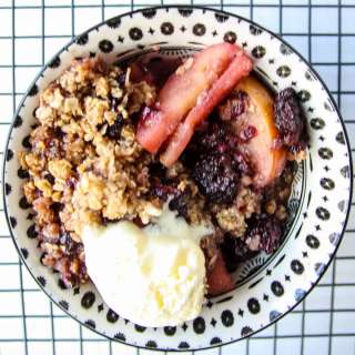 Apple and Blackberry Crumble (Gluten Free)