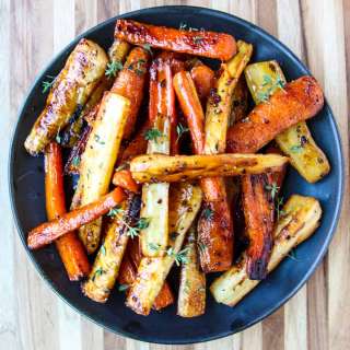 Honey Roasted Carrots and Parsnips