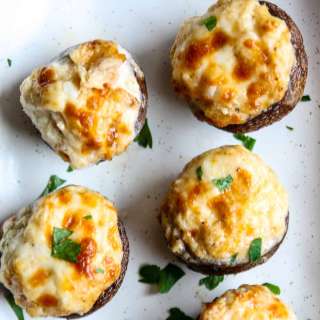 Air Fryer Stuffed Mushrooms