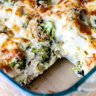 Chicken and Broccoli Lasagna Alfredo