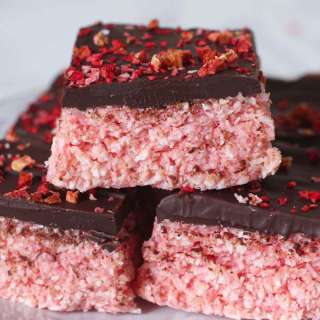 Strawberry Coconut Chocolate Bars
