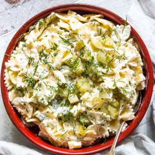Easy Dill Pickle Pasta Salad