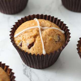 Easy Hot Cross Muffins
