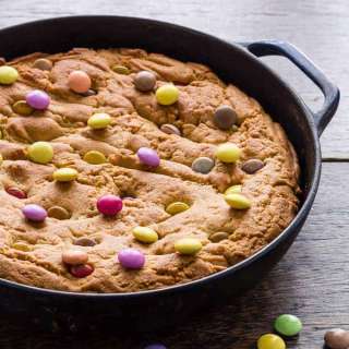 Easy Peanut Butter Skillet Cookie