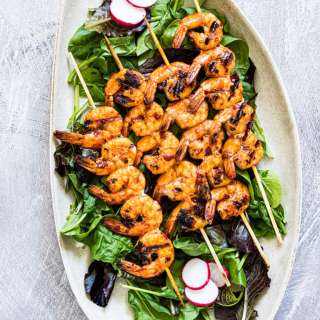Korean Grilled Shrimp Skewers