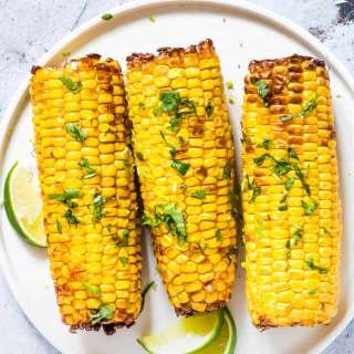 Mexican Air Fryer Corn on the Cob + Grill Version