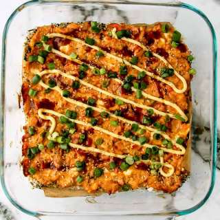 Spicy Salmon Sushi Bake
