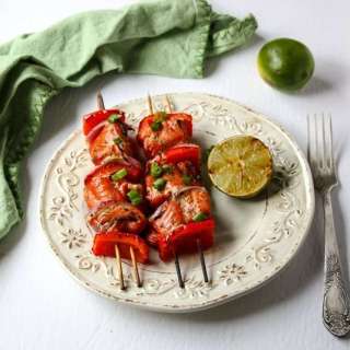 Grilled Asian Salmon Kebabs