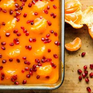 Mandarin Pomegranate Cheesecake