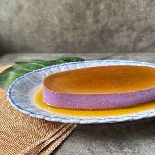Ube Leche Flan (With Whole Eggs)