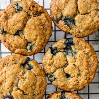 Banana Blueberry Oatmeal Muffins