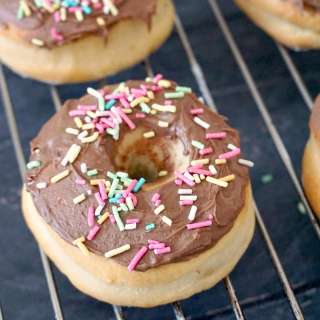 Oven Baked Doughnuts with Chocolate Glaze