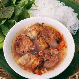 Original Bún Chả (gegrilltes Schweinefleisch aus Hanoi)