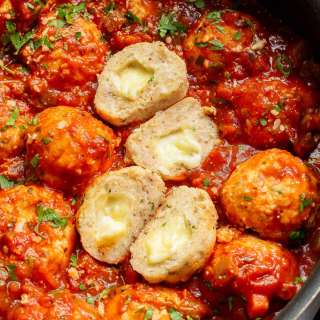 Mozzarella Stuffed Meatballs