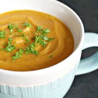Spiced Sweet Potato Red Lentil Soup