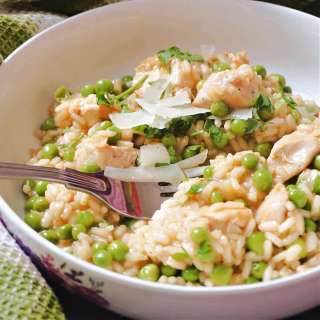 Creamy Chicken and Pea Risotto