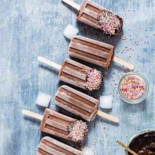 Chocolate cauliflower ice lollies