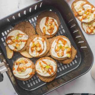 Air Fryer Caramel Apple Cookies