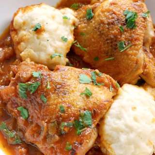 Chicken Paprikash with Dumplings
