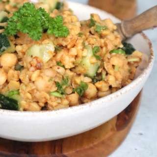 Eggsalad made from chickpeas