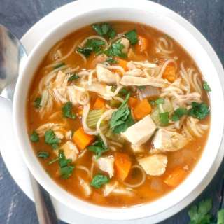 Leftover Roast Chicken Noodle Soup
