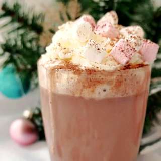 Hot Chocolate with Marshmallows and Cream