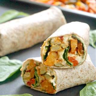 Hummus Wrap with Roasted Vegetables