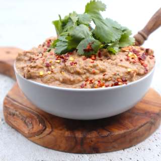 Baba ganoush - Eggplant dip with tahin, lemon, garlic, cilantro and spices