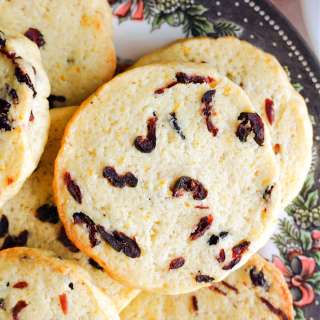 Cranberry Orange Shortbread Cookies