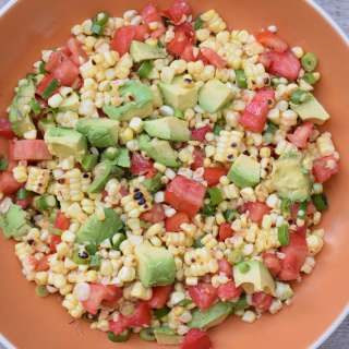 Charred Corn Salad with Tomatoes and Avocados