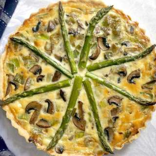 Asparagus, Mushroom and Leek Quiche