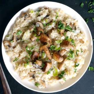 Creamy Mushroom Risotto without Wine