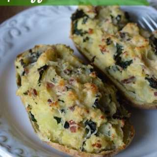 Kale and Bacon Stuffed Potatoes