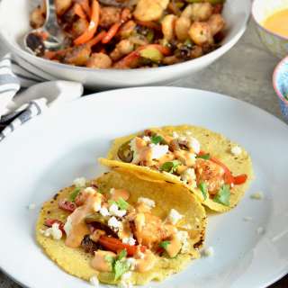 Easy Shrimp Tacos with a Lime Chipotle Mayo