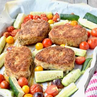 Sheet Pan Breaded Pork Chops & Veggies