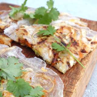 Groente pannenkoekjes van rijstvellen