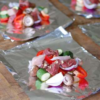 Grilled Meat and Veggie Foil Packets
