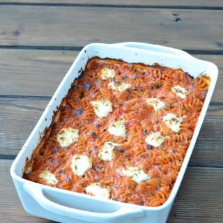Curly Pasta & Zucchini Bake