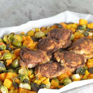 Sheet Pan Chicken and Fall Vegetable Dinner