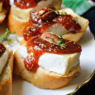 Brie and Fig Jam Crostini