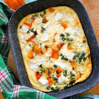 Roasted Pumpkin Frittata with Feta and Cavolo Nero