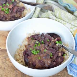 Slow Cooker Red Beans & Rice (with sausage)