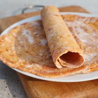 Tortilla wraps made from sweet potato, oat flour and tapioca