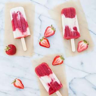 Strawberries and Coconut Cream Pops
