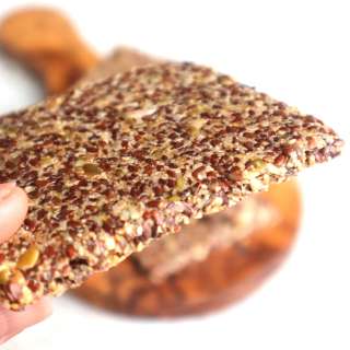Flax seed crackers with sunflower and pumpkin seeds